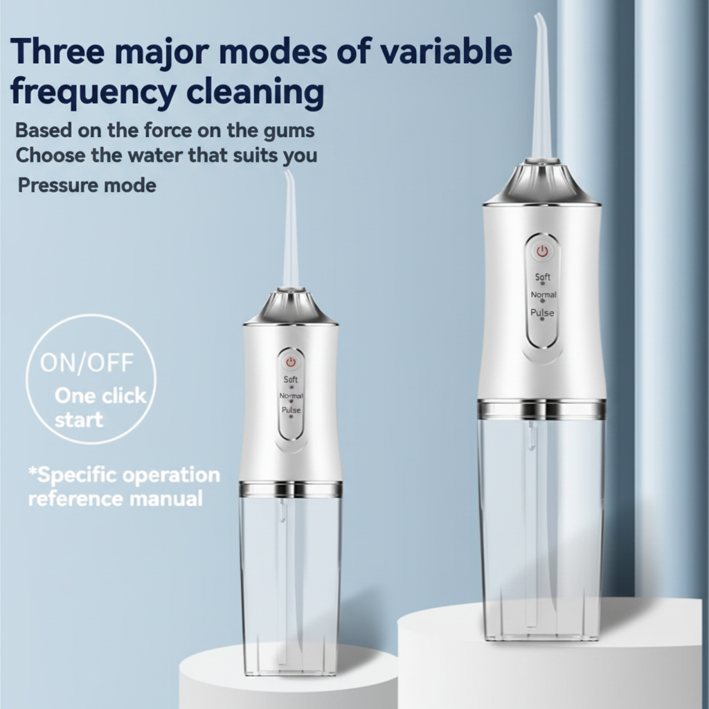 Electric Flosser - White Products, High Contrast Text