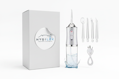 Hygilux Electric Flosser Packaging Mockup