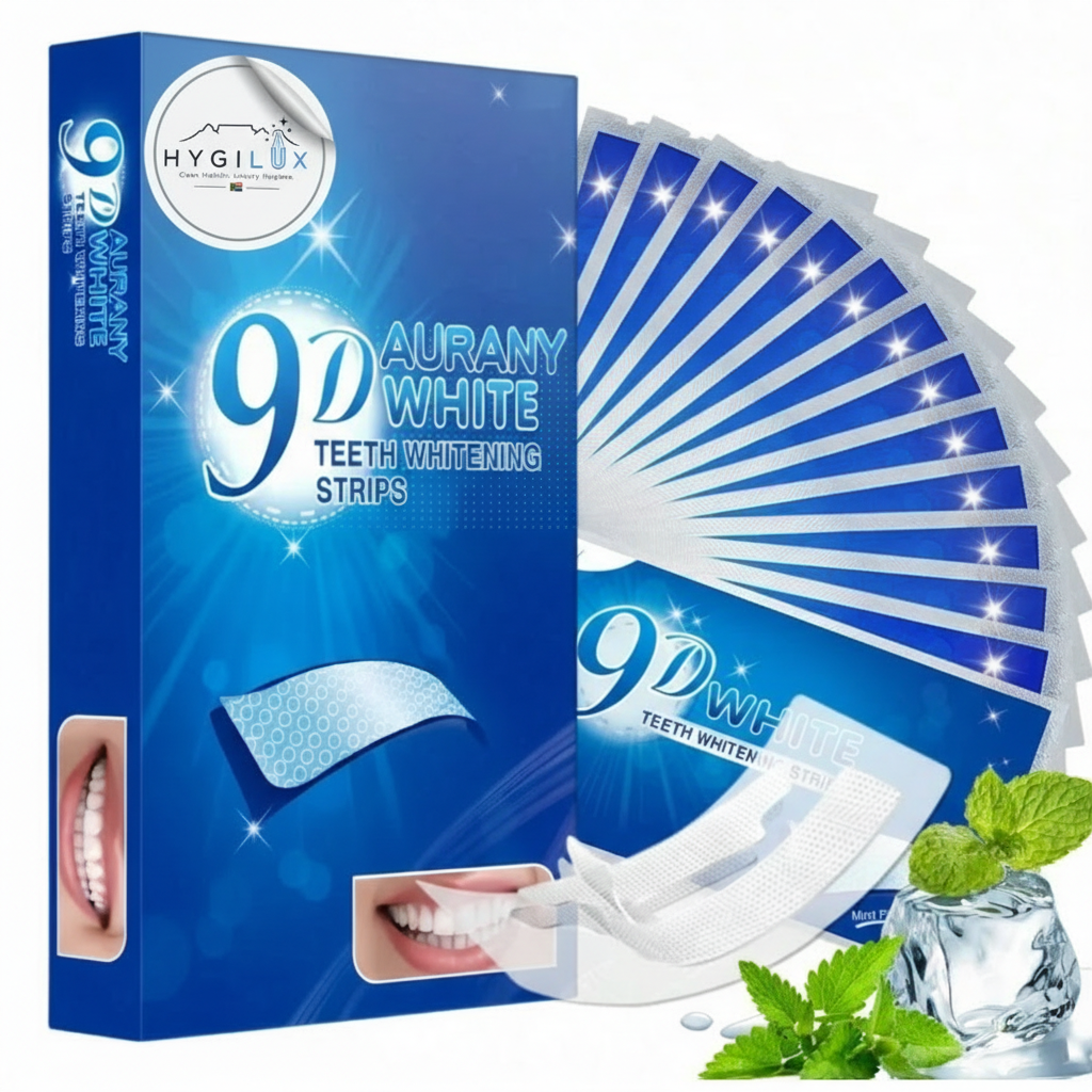 Hygilux Sticker on Original Whitening Strips Packaging